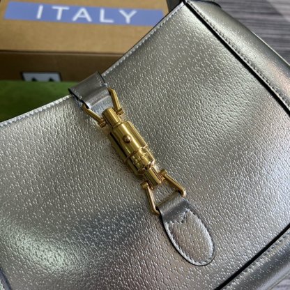 gg Jackie 1961 Small Shoulder Bag Silver For Women, Women’s Bags 10.8in/28cm gg