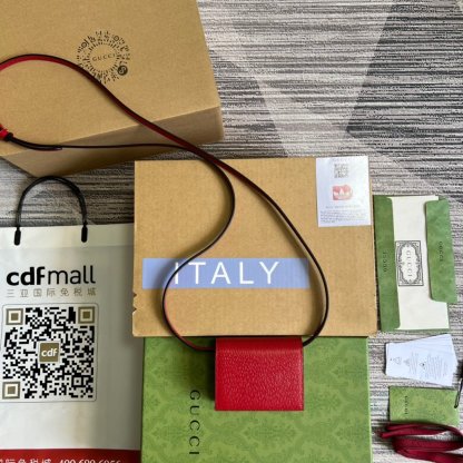 gg x Adidas Card Case With Horsebit Red For Women, Women’s Bags 4.2in/11cm gg‎