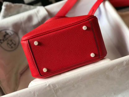 HM Lindy Mini Clemence Bag Red For Women, Women���s Handbags, Shoulder And Crossbody Bags 7.5in/19cm