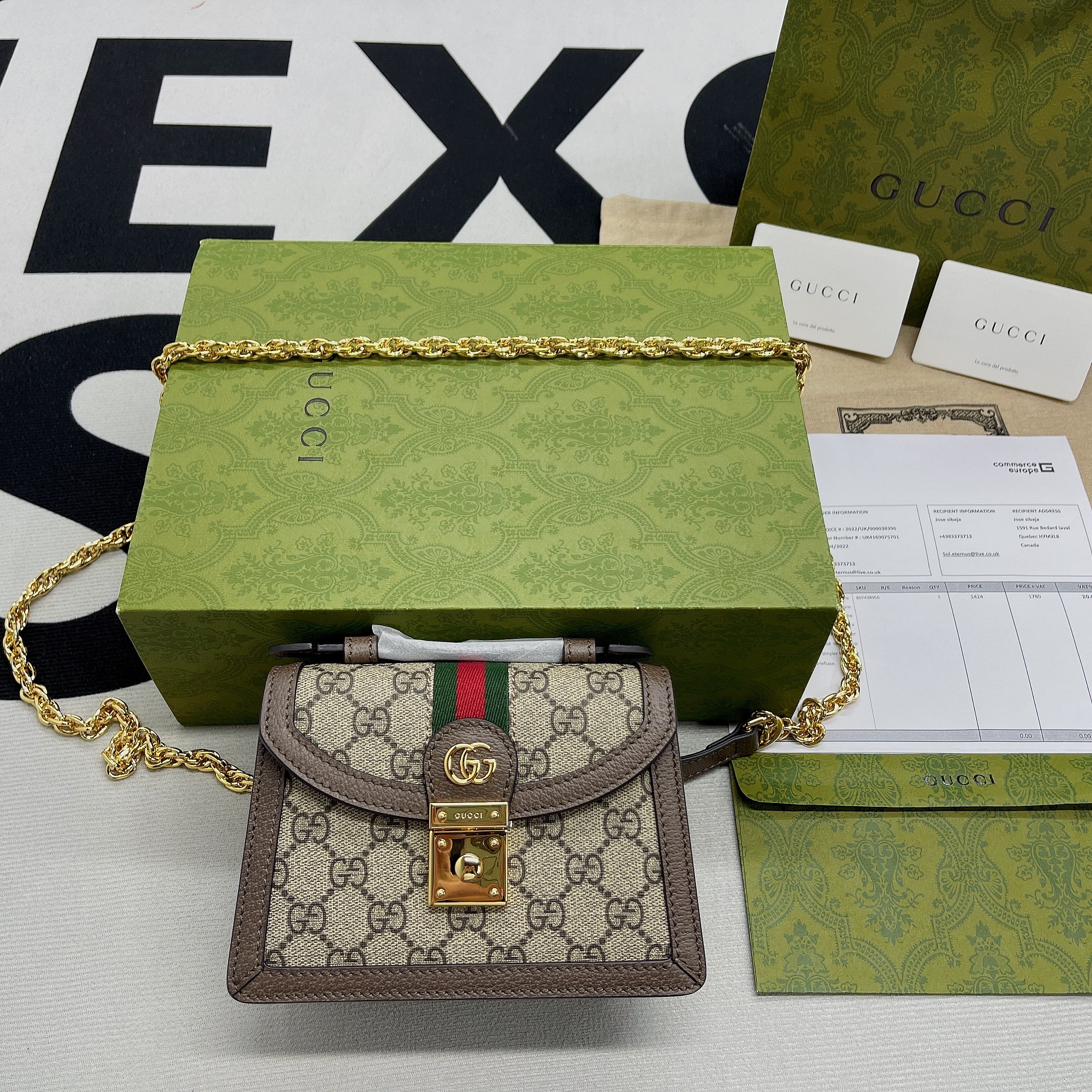 gg Ophidia gg Mini Shoulder Bag Beige For Women, Women’s Bags 6.9in/18cm gg 696180 96IWG 8745