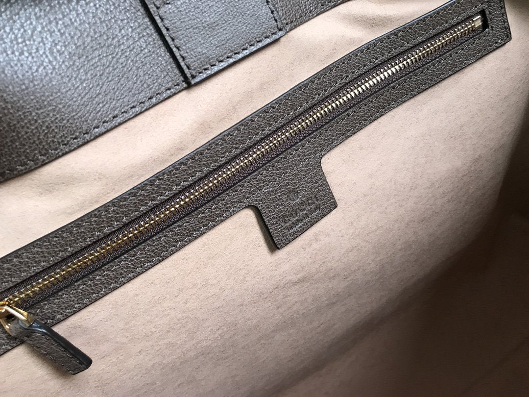 gg Ophidia gg Medium Tote Bag Beige/Ebony gg Supreme Canvas And Brown For Women 15in/38cm 631685 96IWB 8745