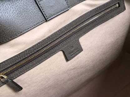 gg Ophidia gg Medium Tote Bag Beige/Ebony gg Supreme Canvas And Brown For Women 15in/38cm 631685 96IWB 8745