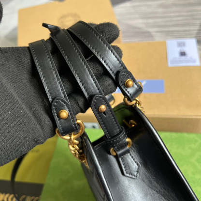 gg Marmont Matelasse Mini Bag Black For Women, Women’s Bags 7.5in/19cm gg ‎696123 DTDHT 1000