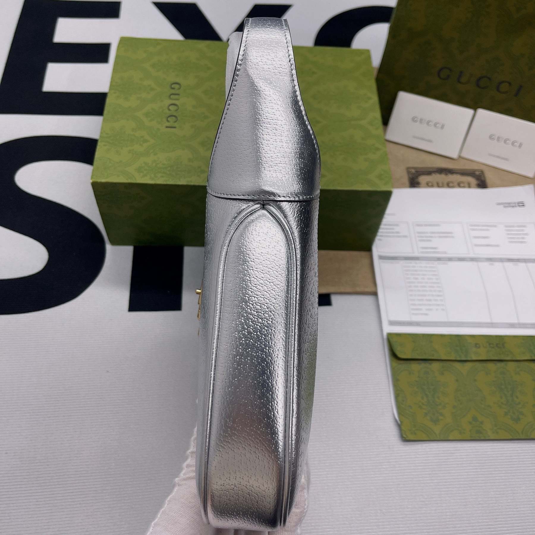 gg Jackie 1961 Small Shoulder Bag Silver For Women, Women’s Bags 10.8in/28cm gg