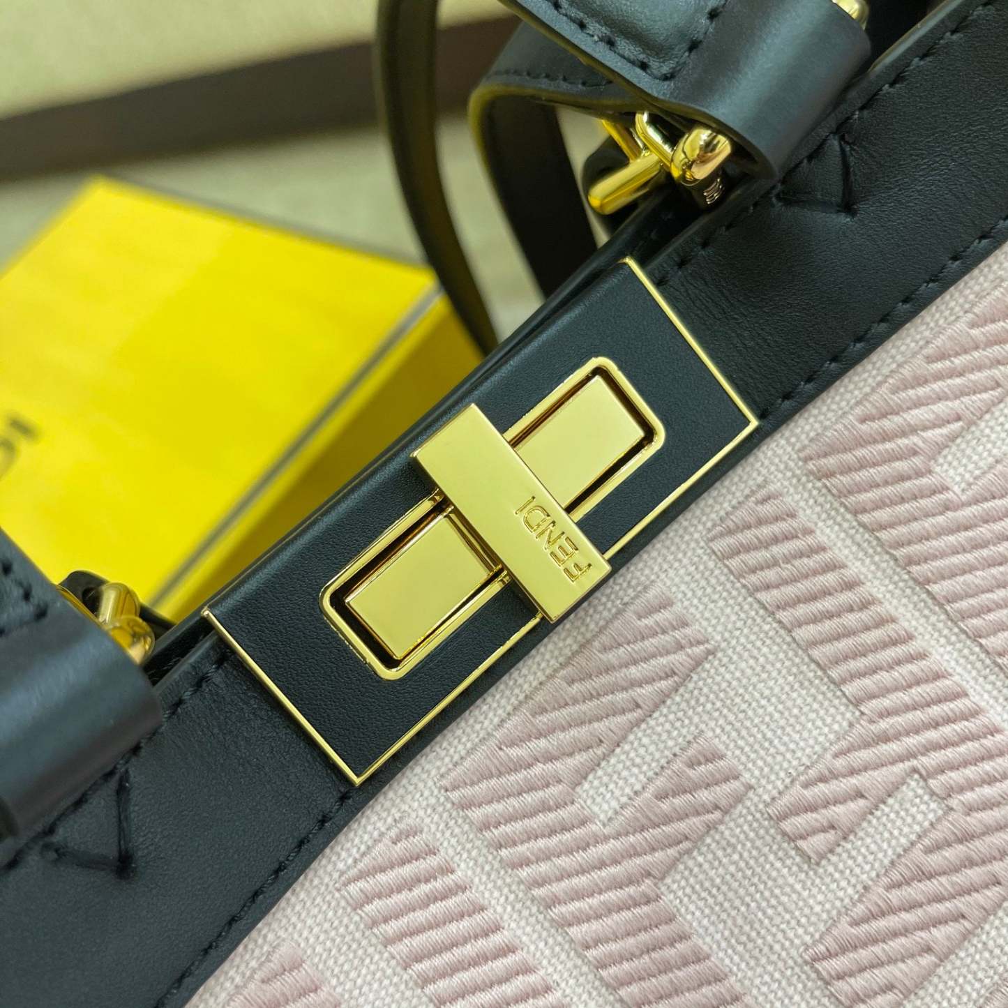 FI Peekaboo X-tote Bag Pink Canvas For Women, Women’s Handbags, Shoulder Bags 16.1in/41cm FF 8BH374