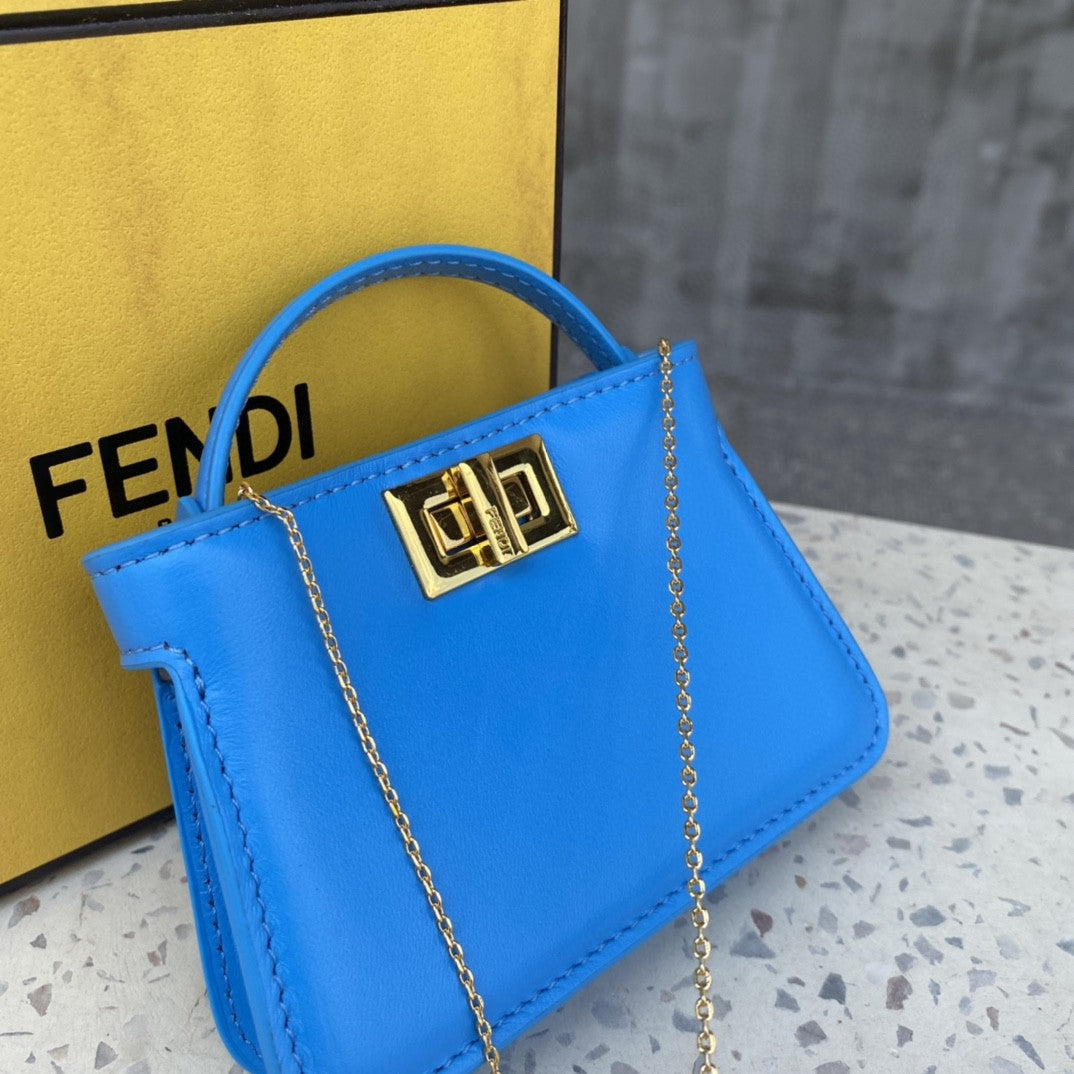 FI Nano Peekaboo Charm Crossbody Blue Bag For Woman 12cm/4.5in