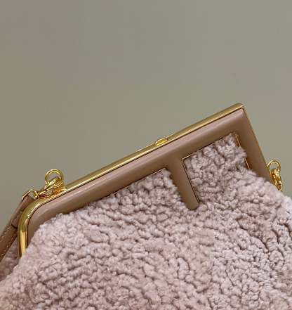 FI First Small Pink Mink Bag For Woman 26cm/10in