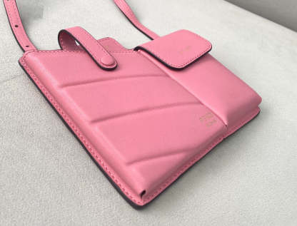 FI Bustine 2 Pockets Mini Pink Bag For Woman 16cm/6in