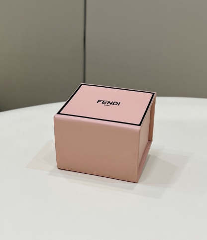 FI Logo Box Keychain Pink Charm Bag For Woman 8cm/3in