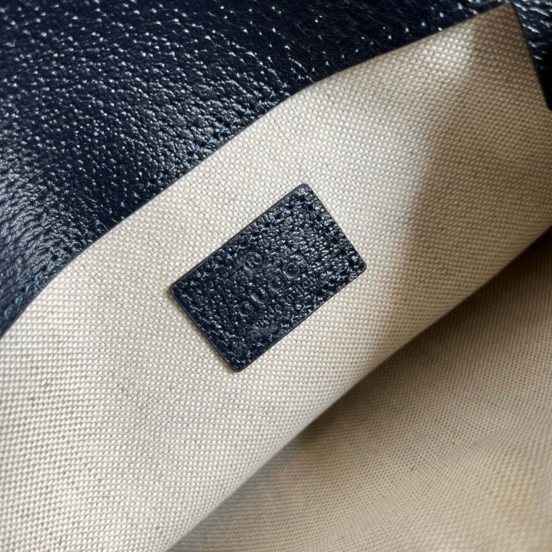 gg Ophidia Belt Bag Beige And Blue gg Supreme Canvas For Men  8.7in/22cm gg 674081 96IWN 4076