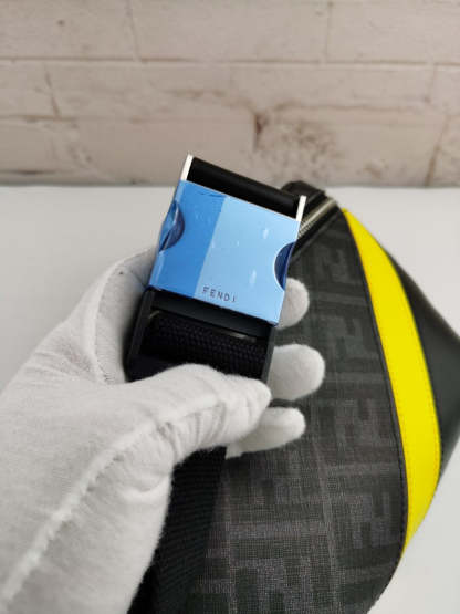 FI Belt Bag Grey/Yellow For Men, Men’s Bags 18.1in/46cm FF 7VA434A9XSF0R2A