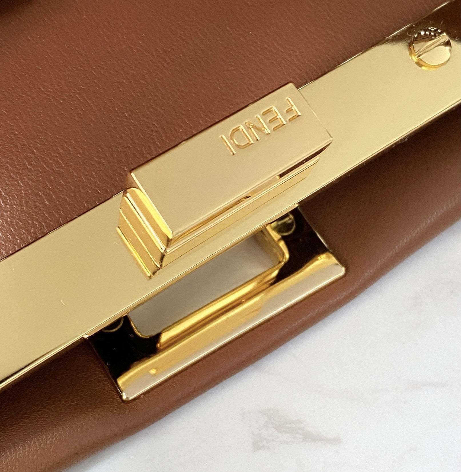 FI Peekaboo Mini Brown Braided Bag For Woman 18cm/7in