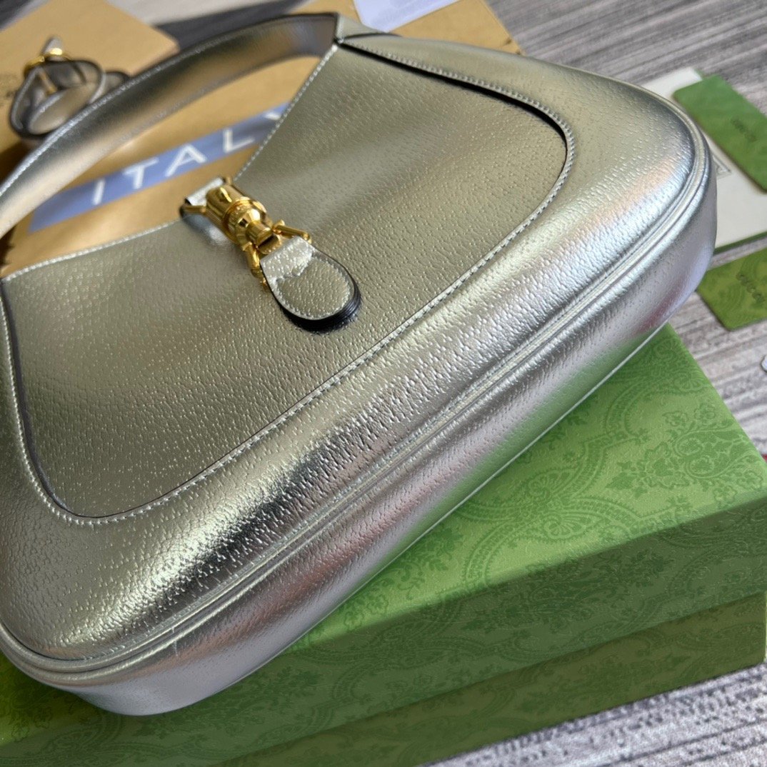 gg Jackie 1961 Small Shoulder Bag Silver For Women, Women’s Bags 10.8in/28cm gg