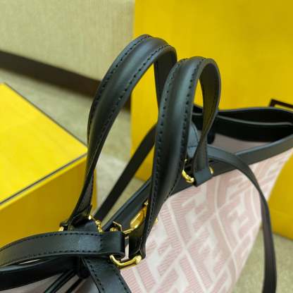 FI Peekaboo X-tote Bag Pink Canvas For Women, Women’s Handbags, Shoulder Bags 16.1in/41cm FF 8BH374