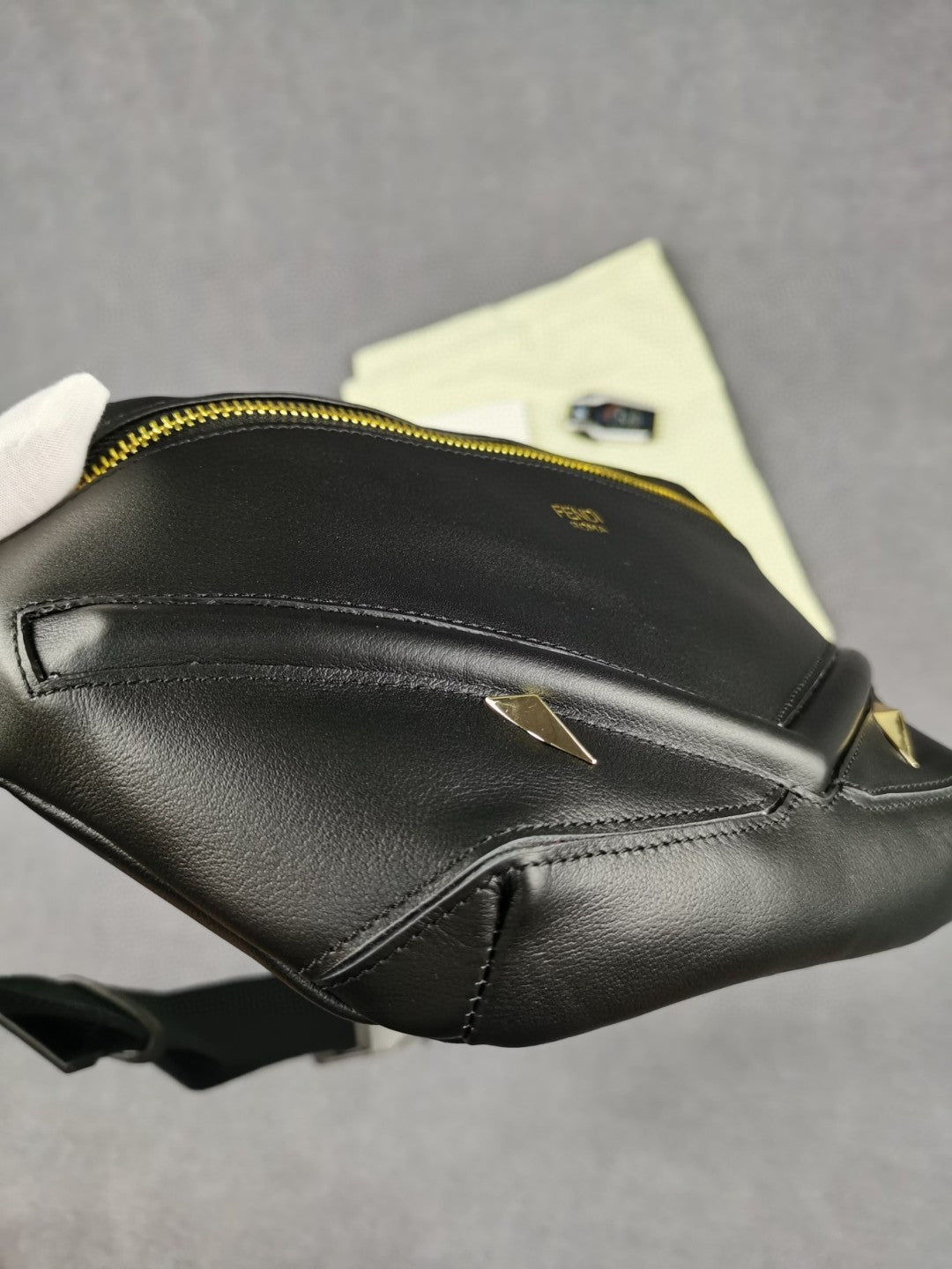 FI Little Monster Belt Bag Black For Men, Men’s Bags 7.9in/20cm FF