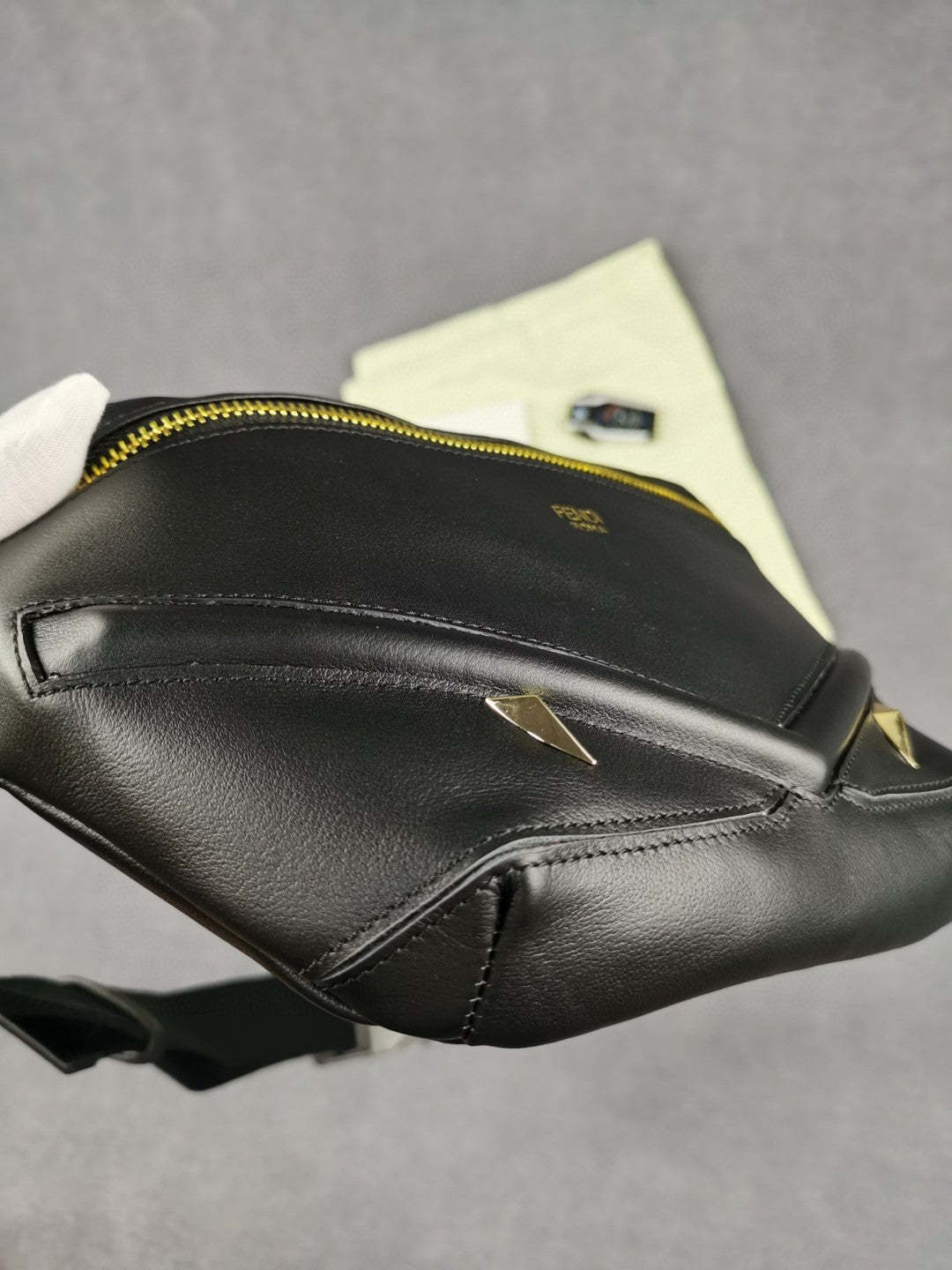 FI Little Monster Belt Bag Black For Men, Men’s Bags 7.9in/20cm FF