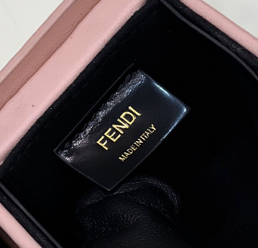 FI Logo Box Keychain Pink Charm Bag For Woman 8cm/3in