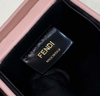 FI Logo Box Keychain Pink Charm Bag For Woman 8cm/3in