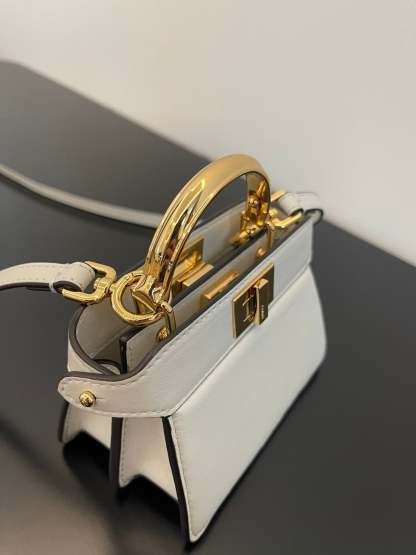 FI Peekaboo ISeeU Petite White Micro Bag For Woman 11cm/4.5in