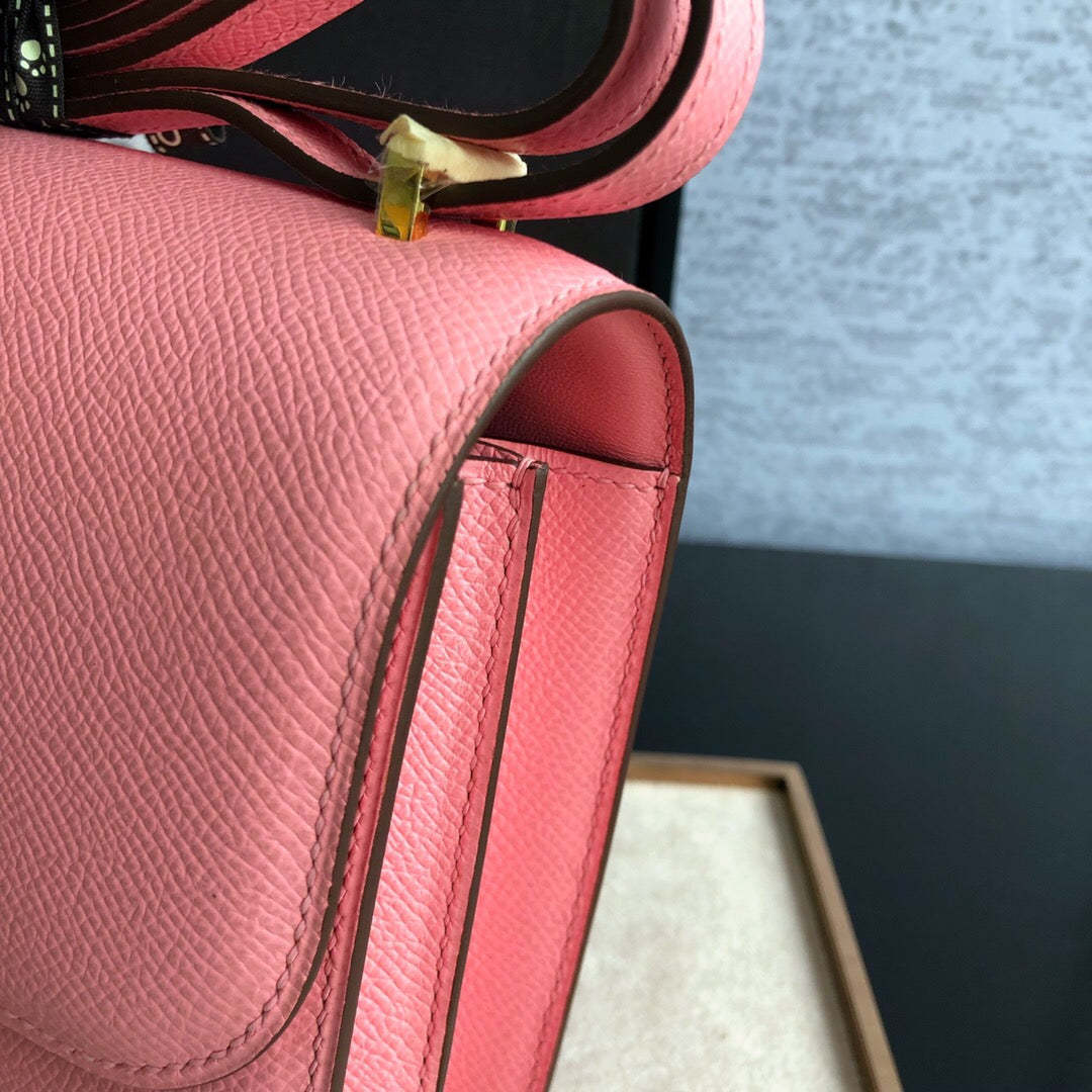HM Constance 23 Epsom Pink For Women, Women���s Handbags, Shoulder Bags 9in/23cm