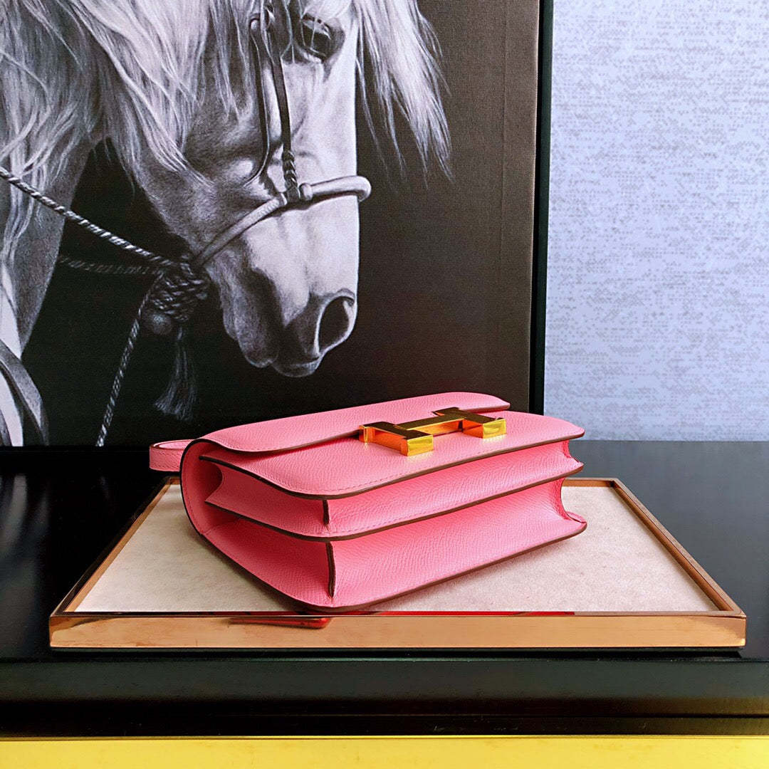 HM Constance 23 Epsom Pink For Women, Women���s Handbags, Shoulder Bags 9in/23cm