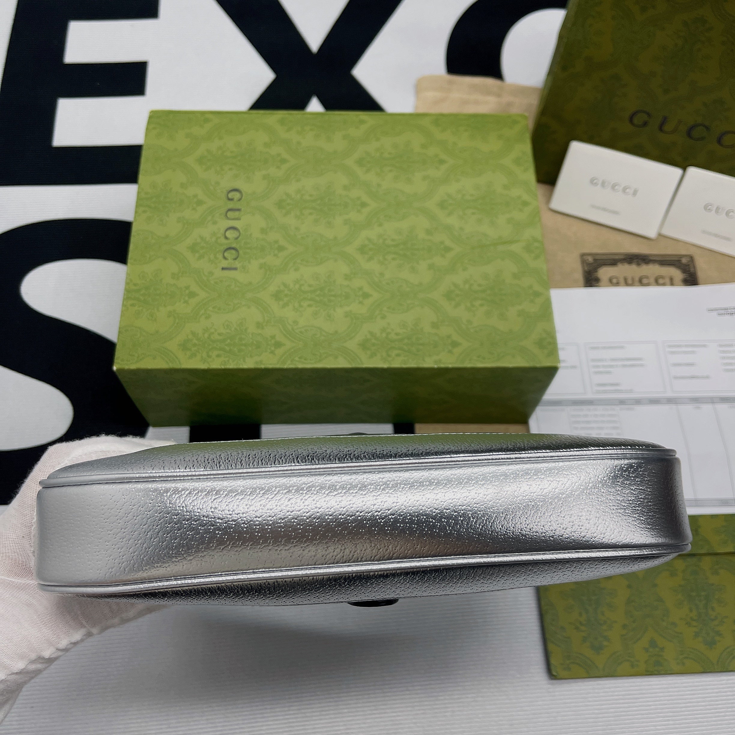 gg Jackie 1961 Small Shoulder Bag Silver For Women, Women’s Bags 10.8in/28cm gg