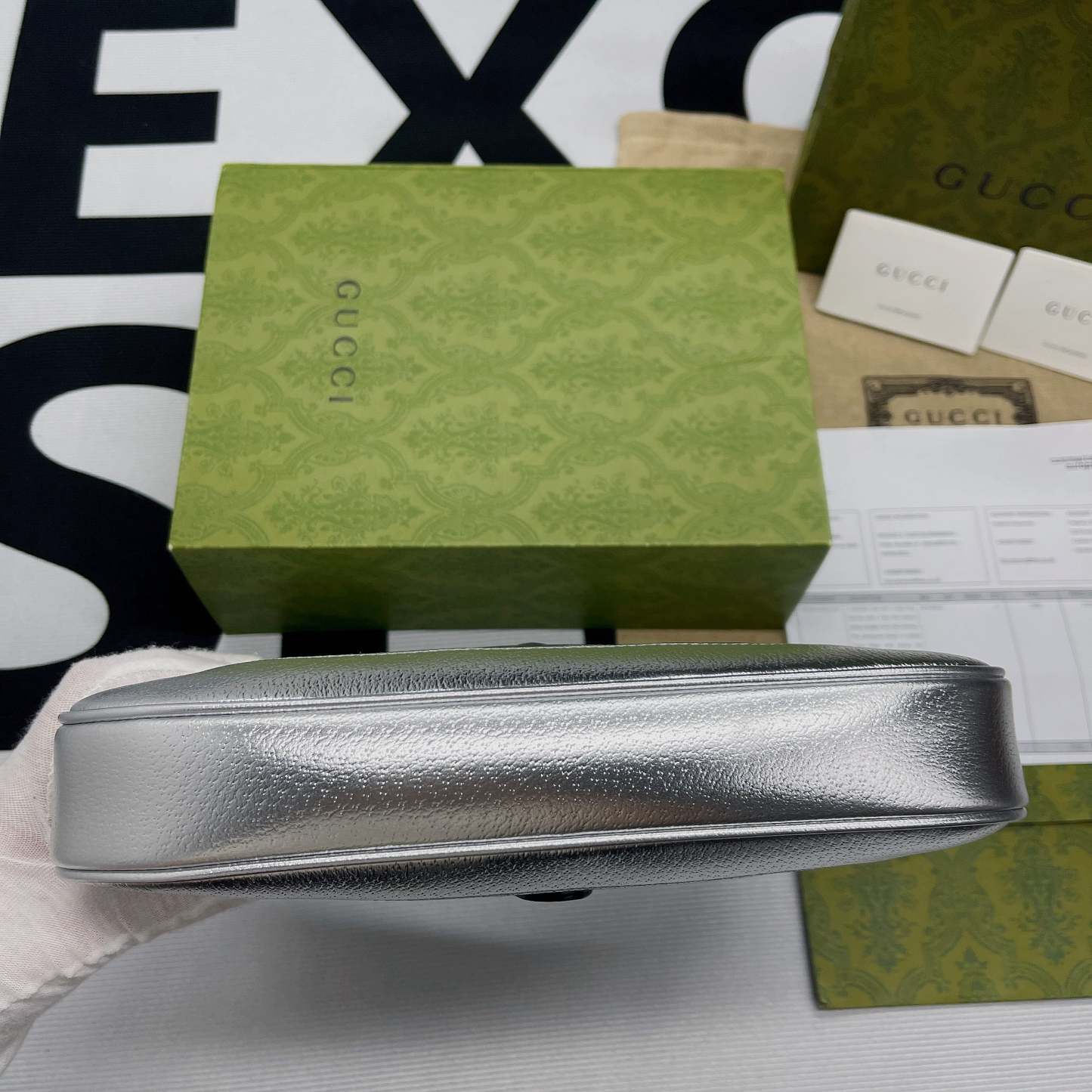 gg Jackie 1961 Small Shoulder Bag Silver For Women, Women’s Bags 10.8in/28cm gg