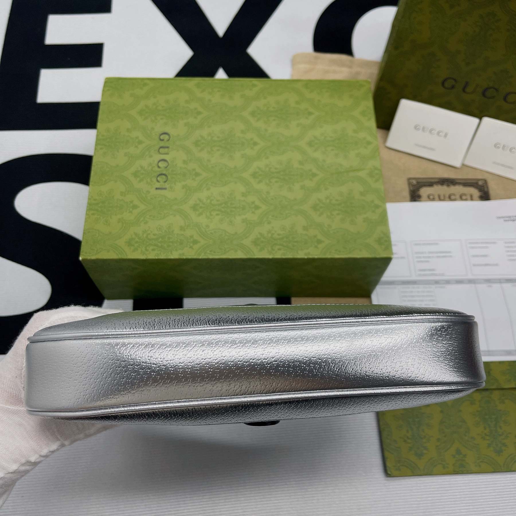 gg Jackie 1961 Small Shoulder Bag Silver For Women, Women’s Bags 10.8in/28cm gg