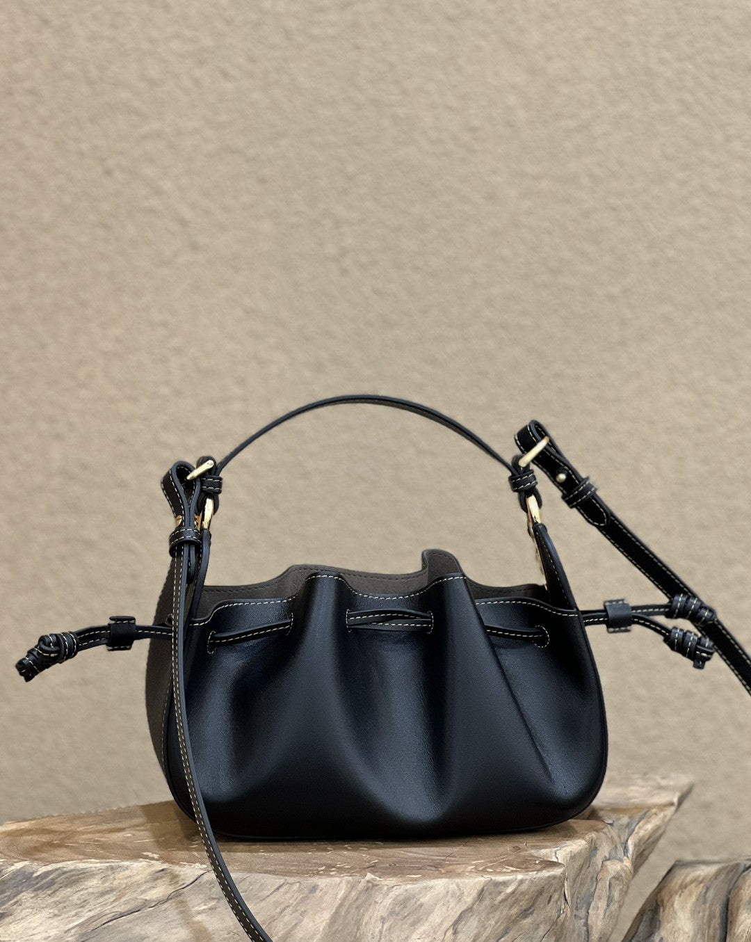 FI Pomodorino Black Mini Bag For Woman 17cm/6.5in