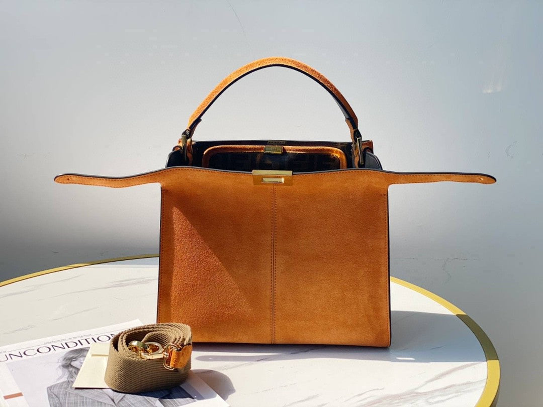 FI Peekaboo X-Lite Tote Medium Brown Bag For Woman 30cm/12in