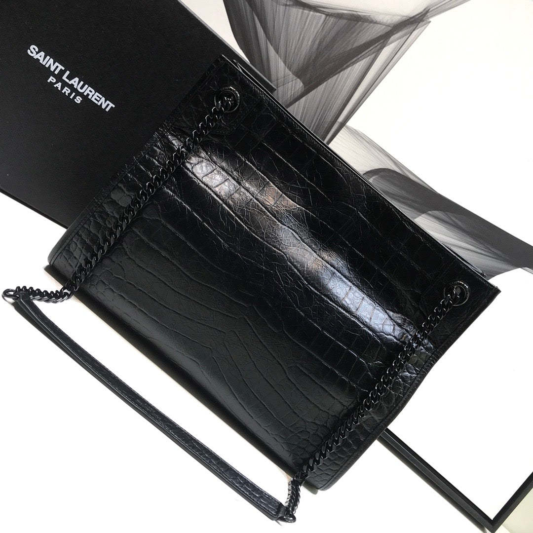 YSSL Niki Medium Shopping Bag Black For Women 12.6in/32cm YSL 