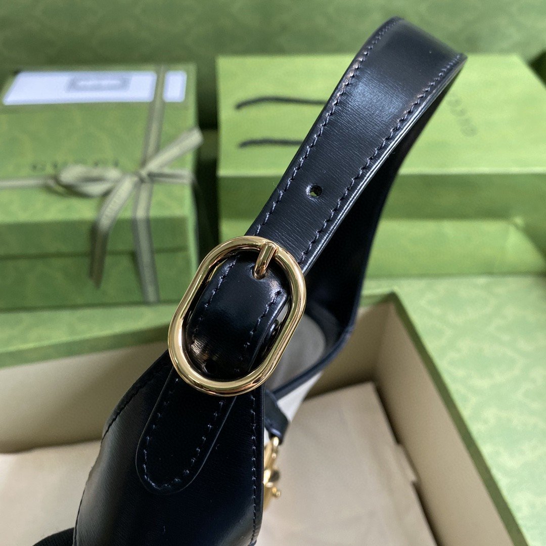 gg Jackie 1961 Small Shoulder Bag White With Black 11in/28cm 636706 10OBG 9099