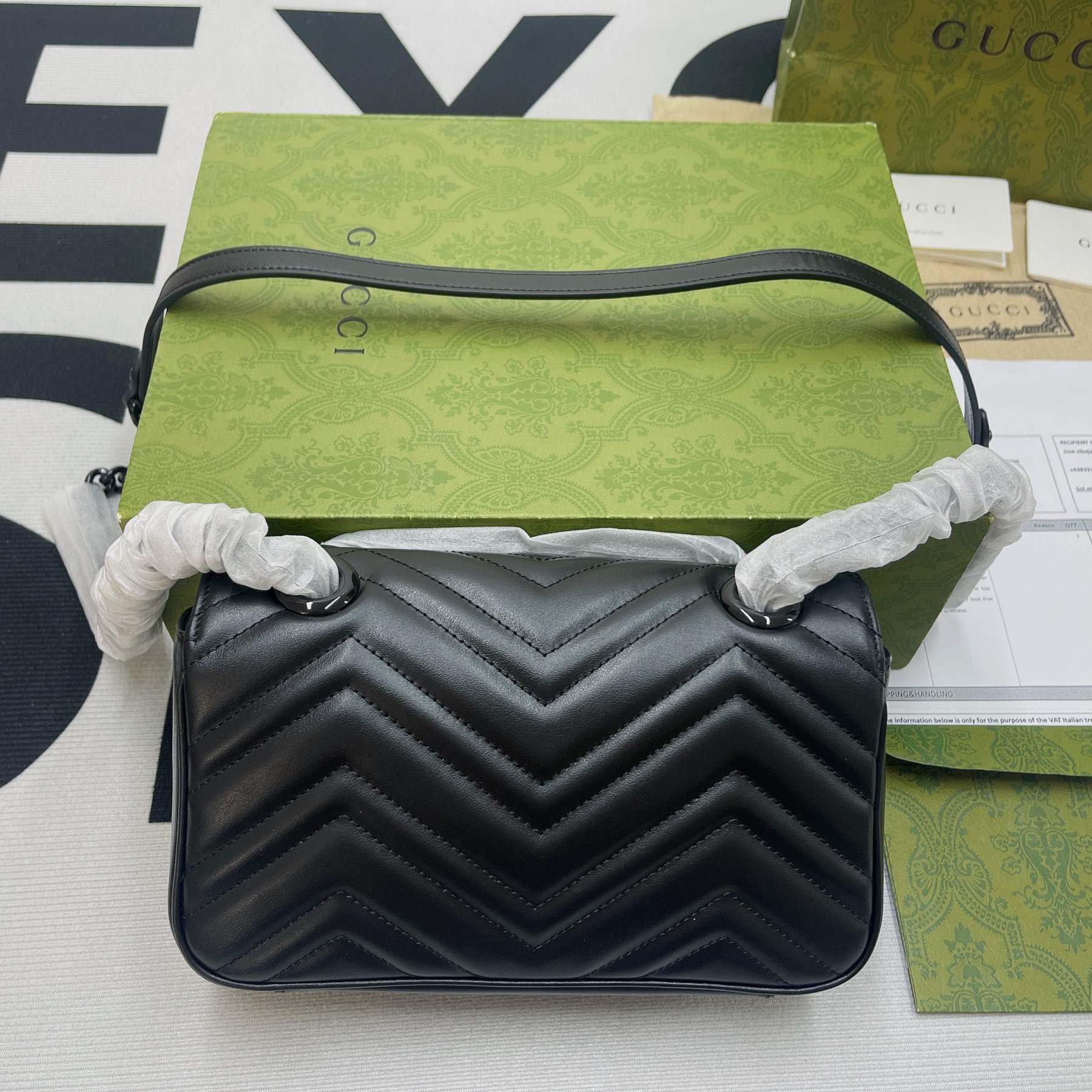 gg Marmont Matelasse Mini Bag Black For Women, Women’s Bags 8.5in/22cm gg