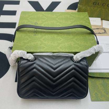 gg Marmont Matelasse Mini Bag Black For Women, Women’s Bags 8.5in/22cm gg