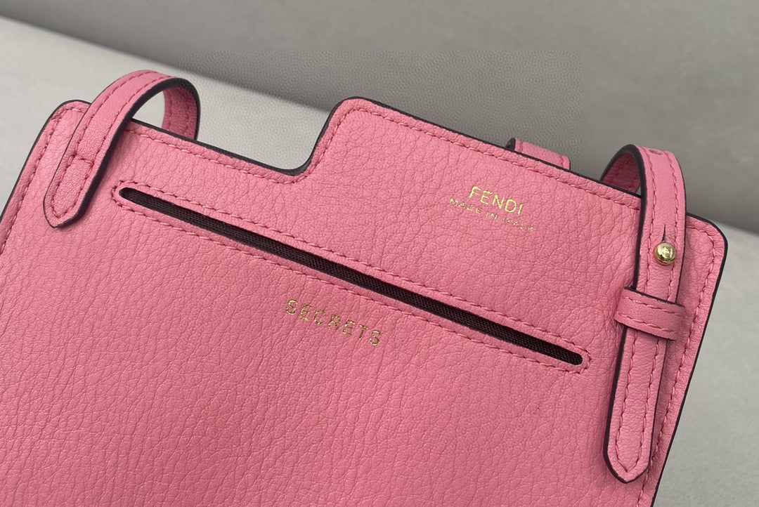 FI Bustine 2 Pockets Mini Pink Bag For Woman 16cm/6in