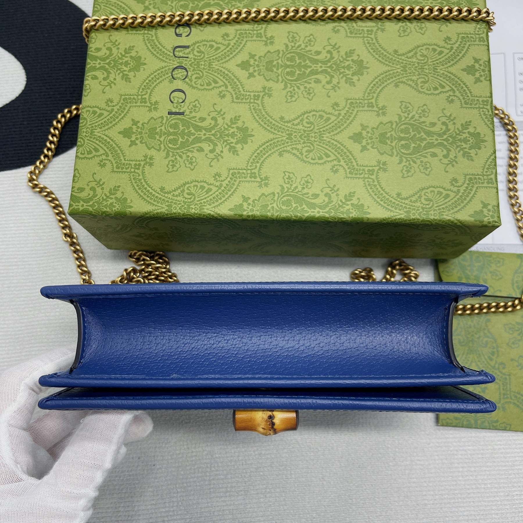 gg Diana Mini Bag With Bamboo Blue For Women, Women’s Bags 7.5in/19cm gg