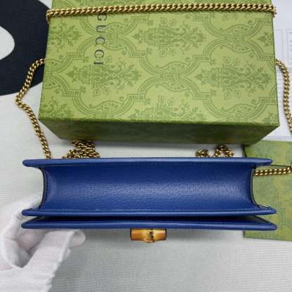 gg Diana Mini Bag With Bamboo Blue For Women, Women’s Bags 7.5in/19cm gg