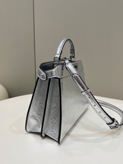 FI Peekaboo Small Silver Bag For Woman 27cm/11in