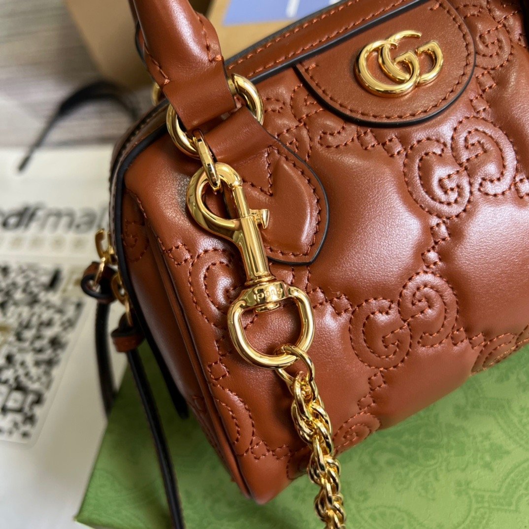 gg Matelassé Top Handle Bag Red For Women, Women’s Bags 7.5in/19cm gg