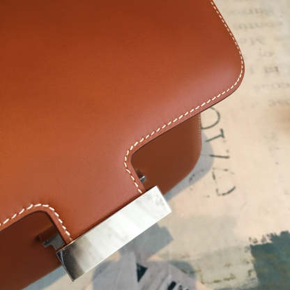 HM Constance 24 Swift Brown For Women Silver Toned Hardware, Handbags, Shoulder Bags 9.5in/24cm