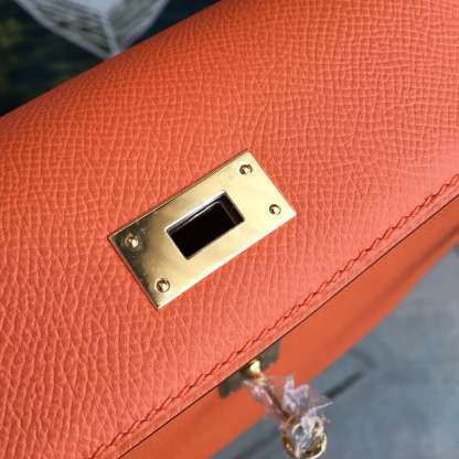 HM Kelly Orange For Women Gold Toned Hardware 10in/25cm