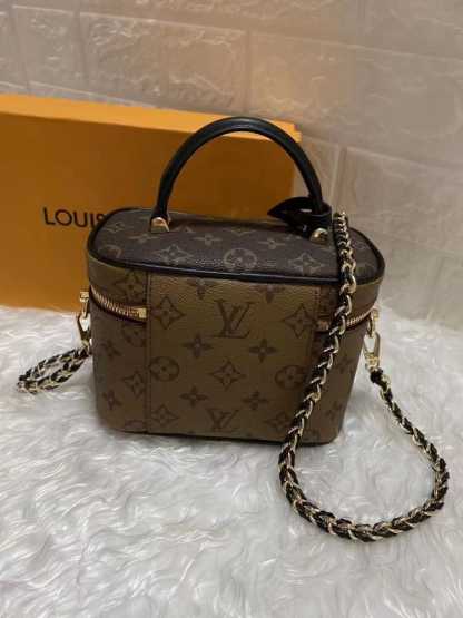 LV Vanity PM Monogram And Monogram Reverse Canvas By Nicolas Ghesquiere For Women,  Shoulder And Crossbody Bags 7.5in/19cm LV M42264