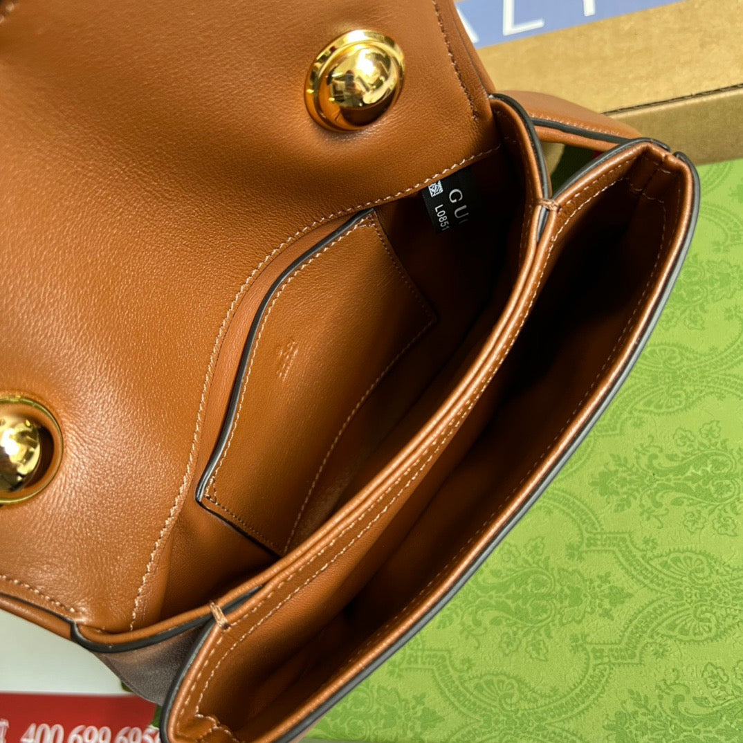 gg Blondie Mini Bag Red For Women, Women’s Bags 8.7in/22cm gg‎ ‎698643 UXXAG 2671