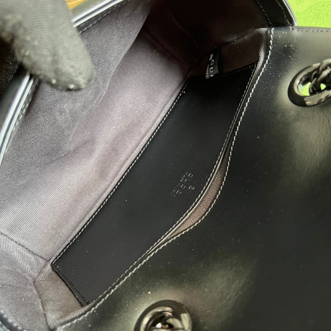 gg Marmont Matelasse Mini Bag Black For Women, Women’s Bags 8.5in/22cm gg