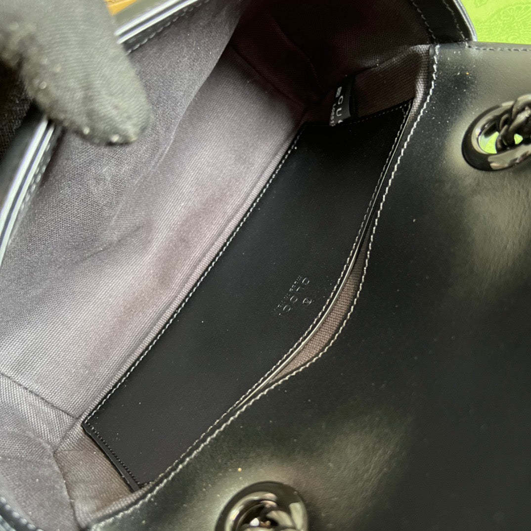 gg Marmont Matelasse Mini Bag Black For Women, Women’s Bags 8.5in/22cm gg