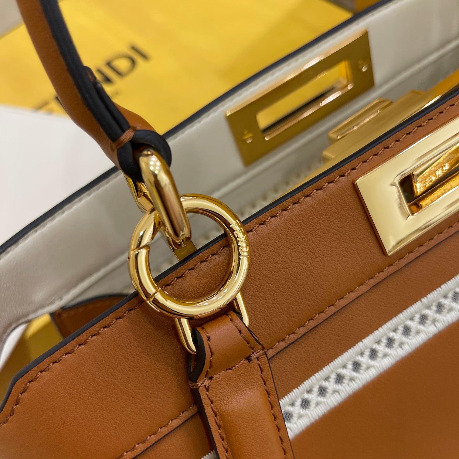 FI Peekaboo Bag Brown For Woman 13in/33cm