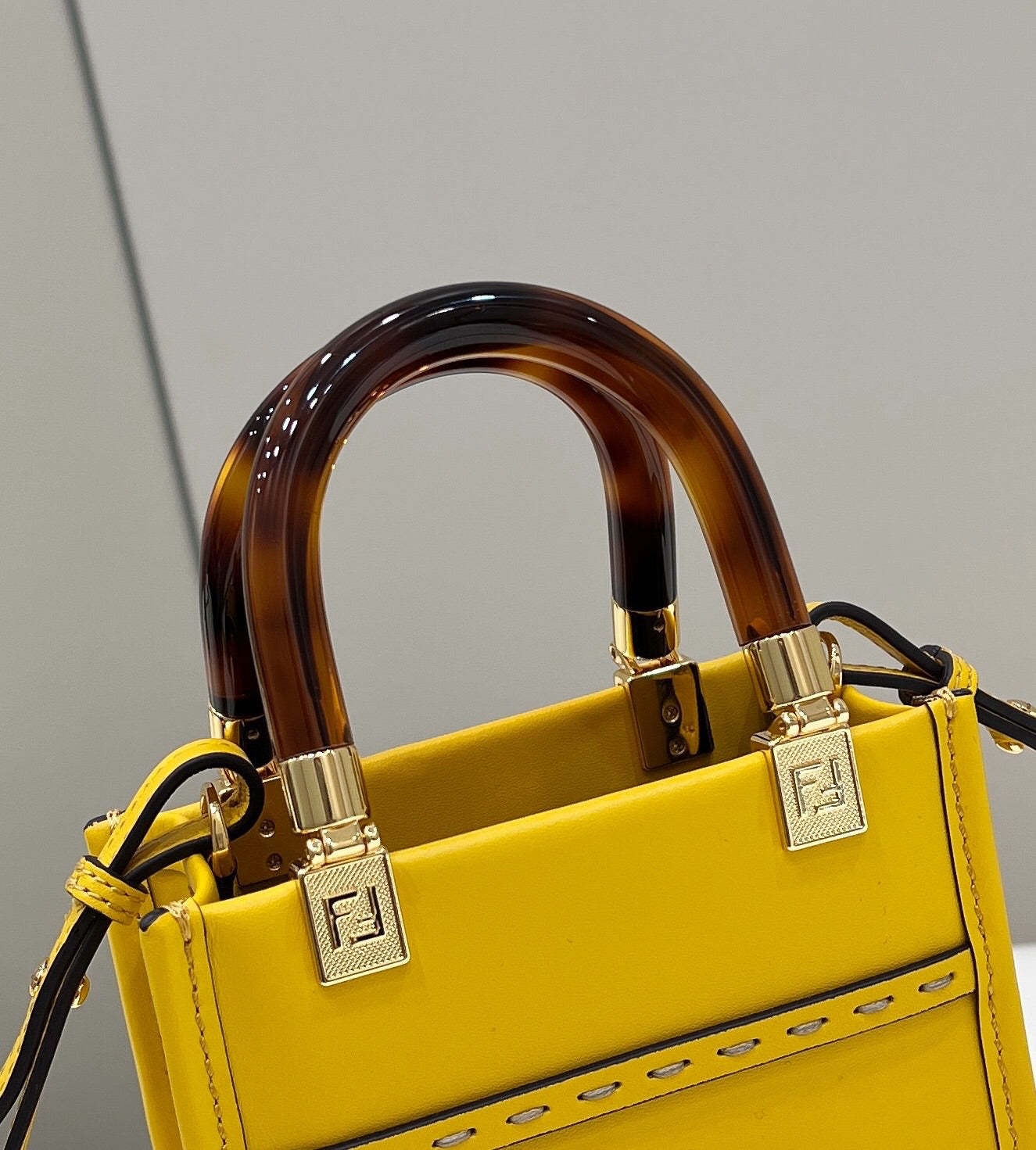 FI Sunshine Shopper Yellow Mini Bag For Woman 13cm/5in