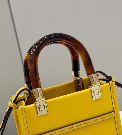 FI Sunshine Shopper Yellow Mini Bag For Woman 13cm/5in