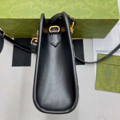 gg Marmont Matelasse Mini Bag Black For Women, Women’s Bags 7.5in/19cm gg ‎696123 DTDHT 1000