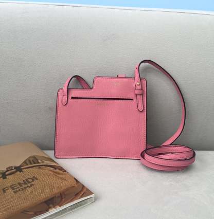 FI Bustine 2 Pockets Mini Pink Bag For Woman 16cm/6in